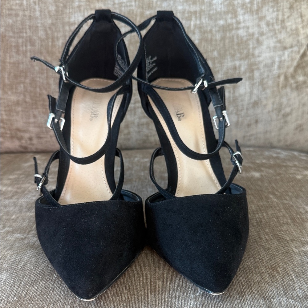 JustFab Black Strappy Heels